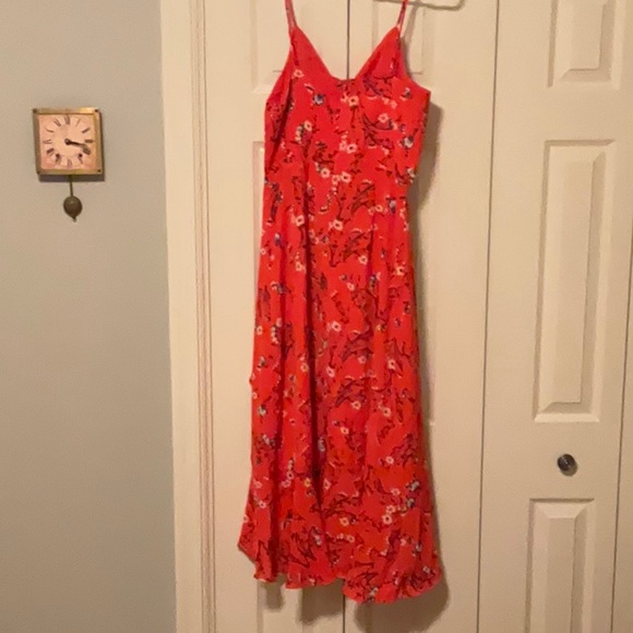 Faux Wrap Midi Dress in Floral Pattern - Picture 3 of 6
